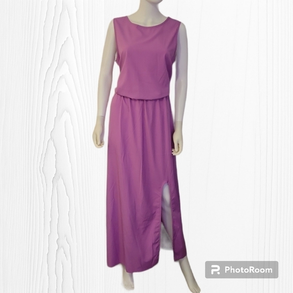 3/$30 Misslook Lavendar Tank Maxi Blouson Walk Through Dress - Picture 1 of 9